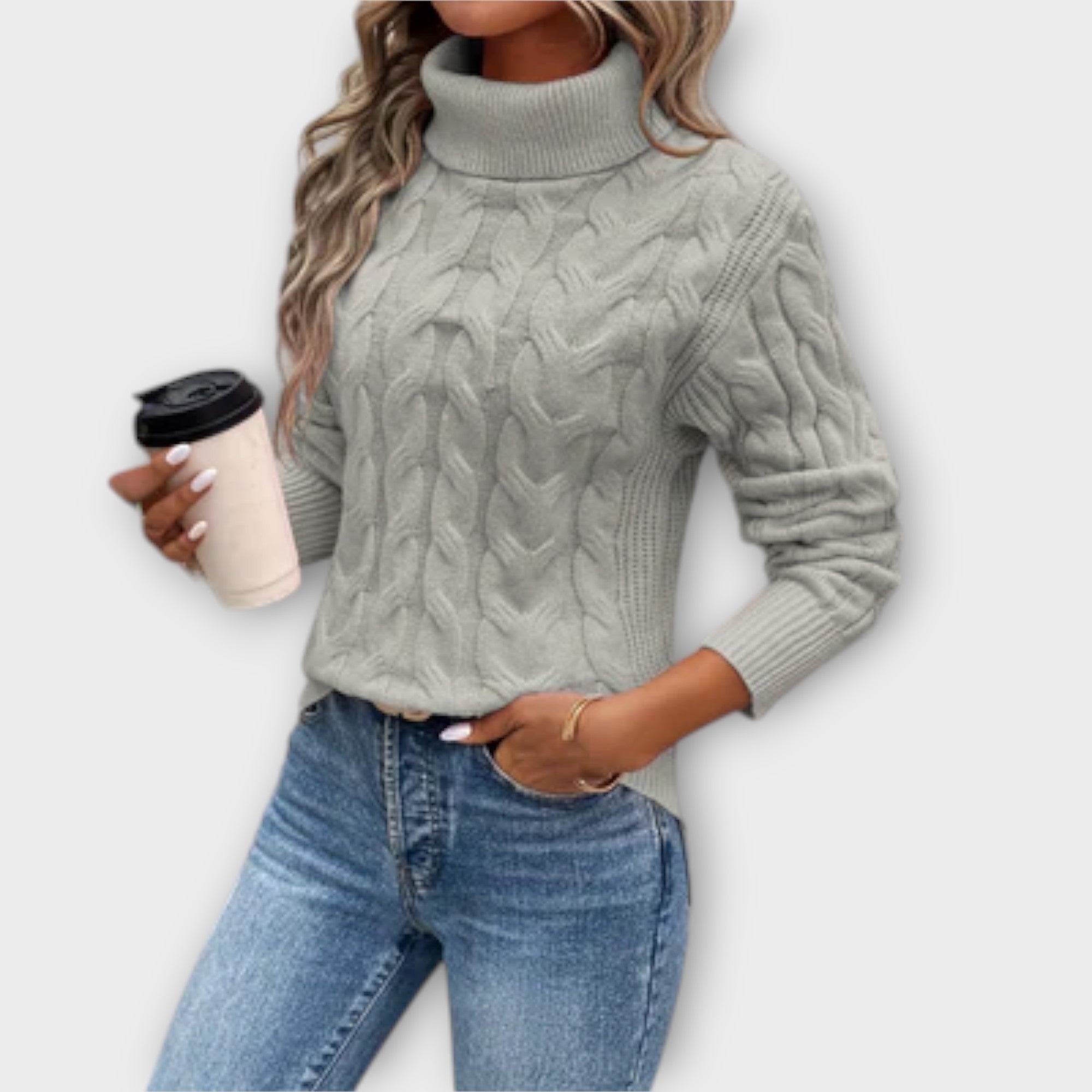 Amelia – Elegant Turtleneck Sweater Knitted