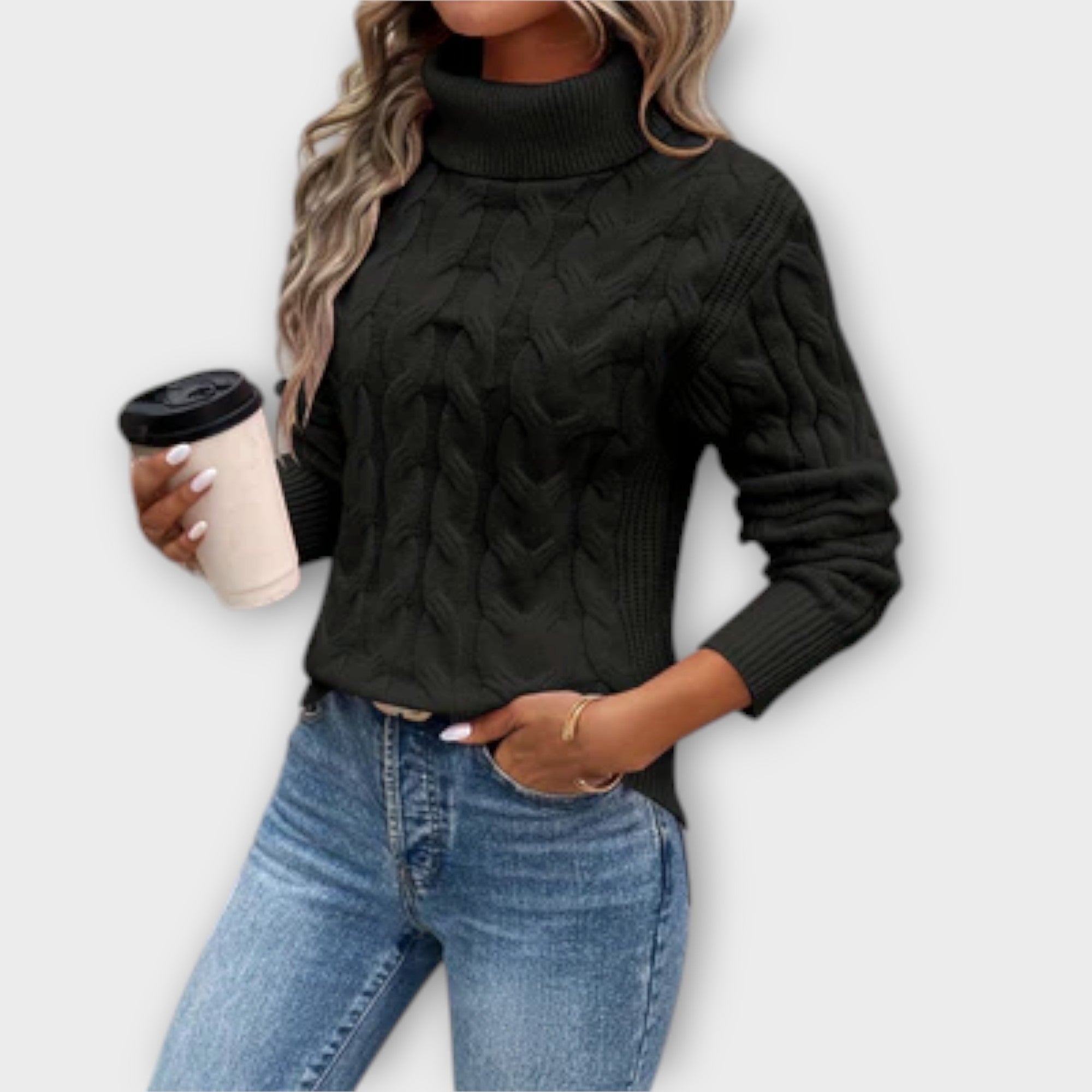 Amelia – Elegant Turtleneck Sweater Knitted